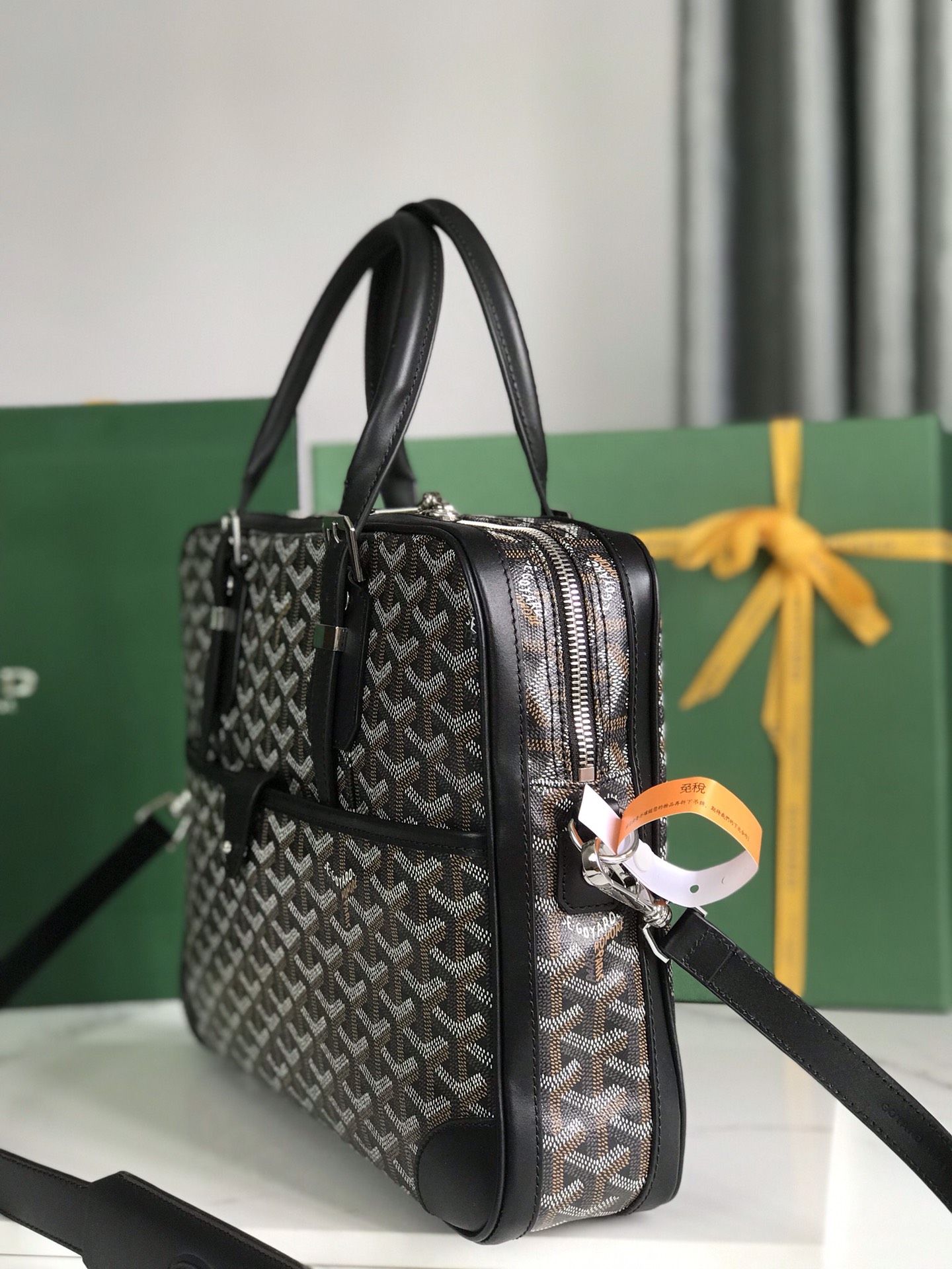 Goyard Black Diplomat Briefcase Business Handbag