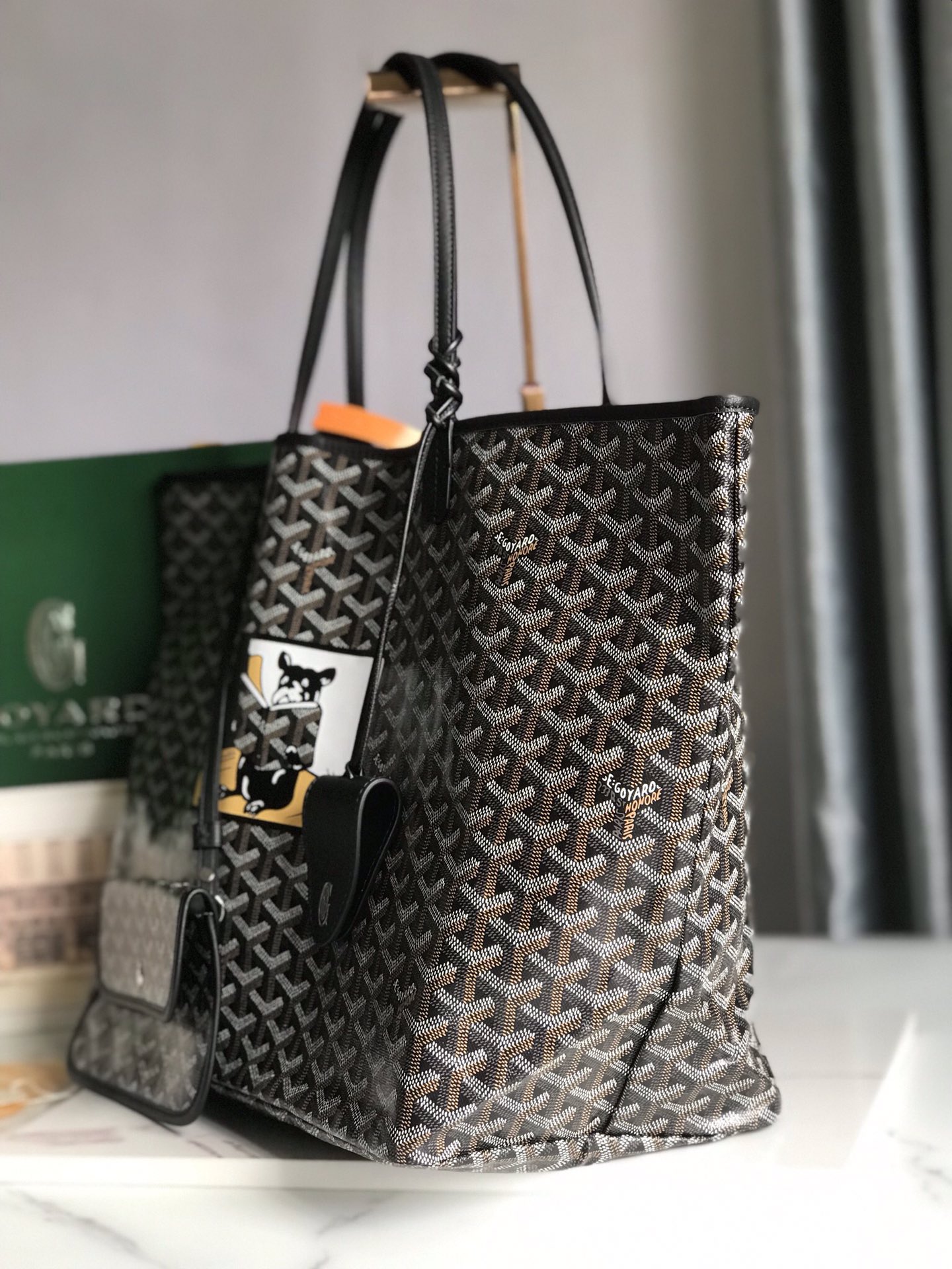Goyard Black Goyardine Canvas French Bulldog Saint Louis GM | eBay
