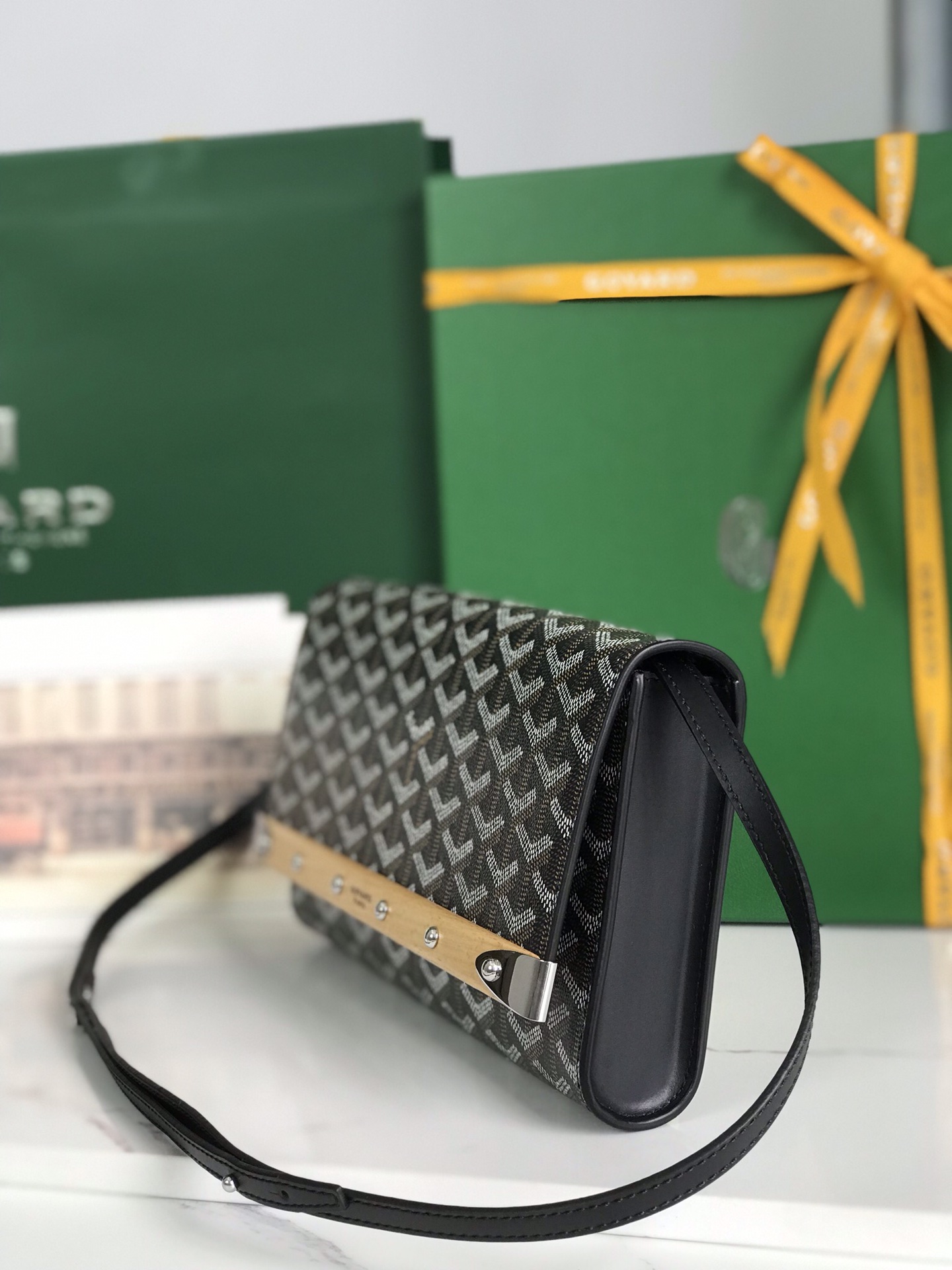 Goyard Black/Brown Goyardine Coated Canvas Monte Carlo