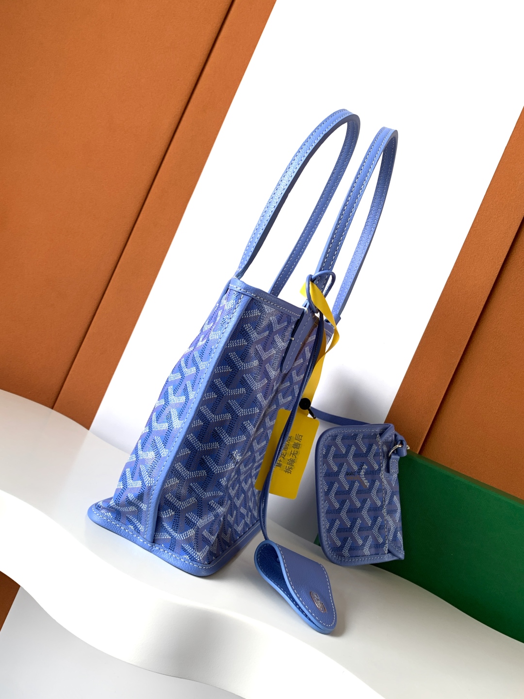 Goyard Blue Anjou Mini Tote Bag with SKU aa49842