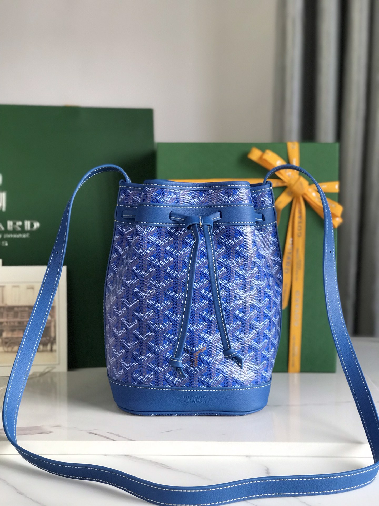 Goyard Bleu Ciel Bucket Bag