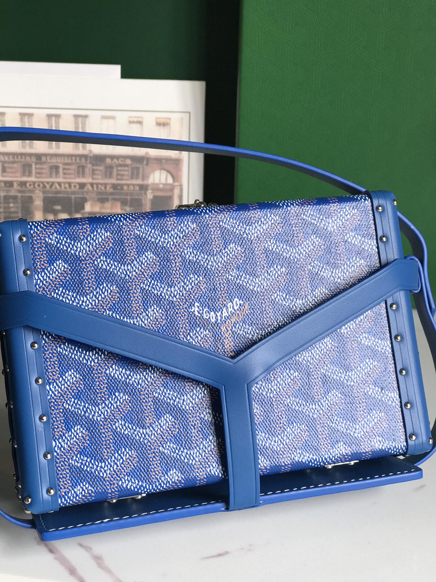 Goyard Blue  Minaudiere Trunk Bag Goyard |