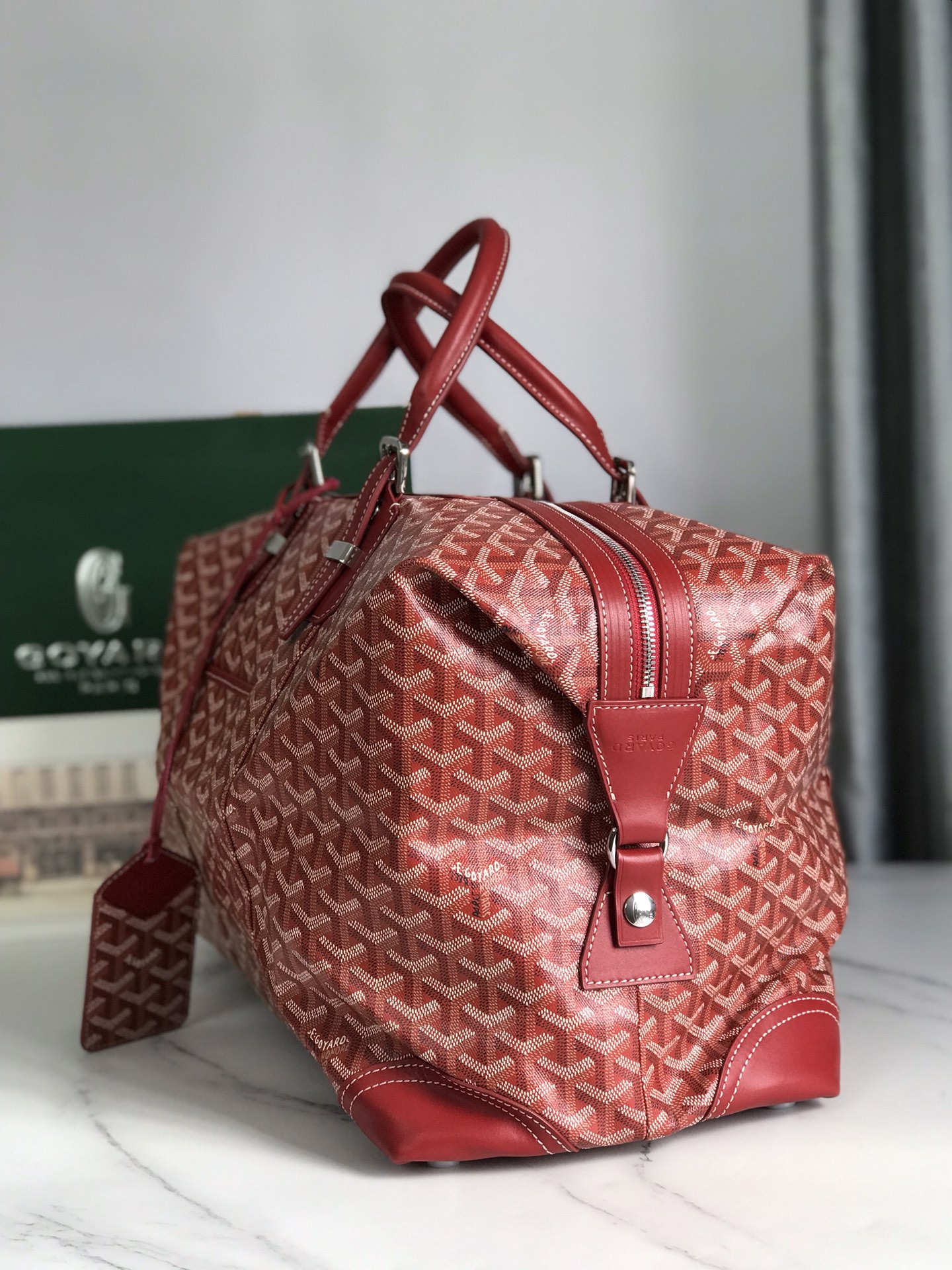 Goyard Boeing Travel Bag Coated Canvas 45 Red 3575731
