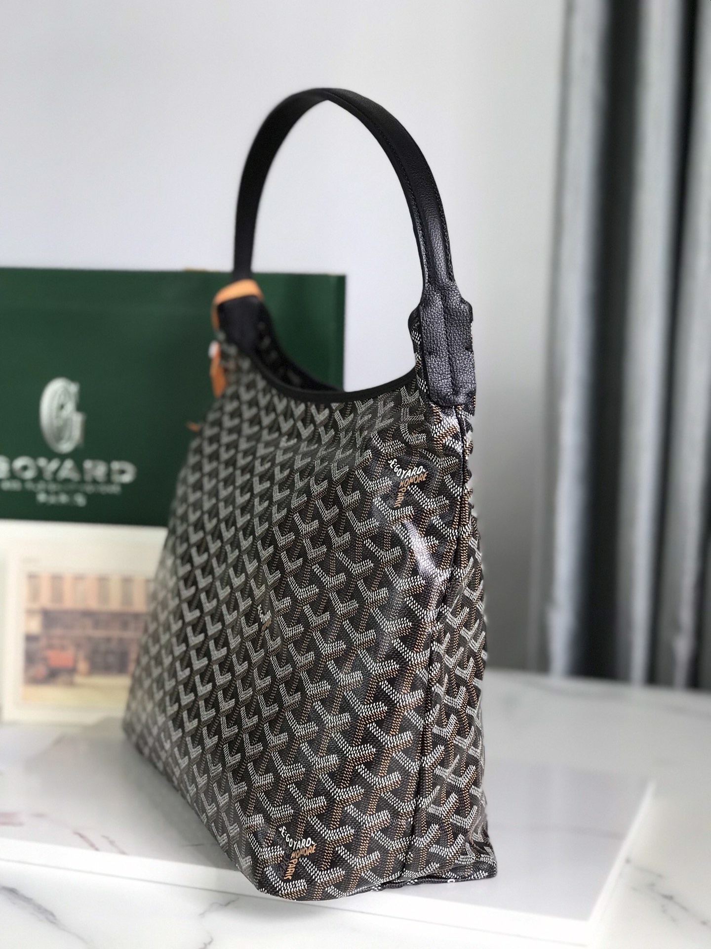 Goyard Bohème Hobo Bag Women's Tote Black gray
