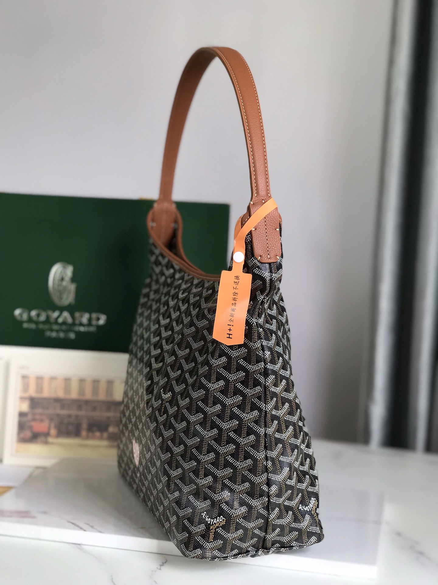 Goyard Bohème Hobo Tote Bag Black Brown Women's Tote Bag