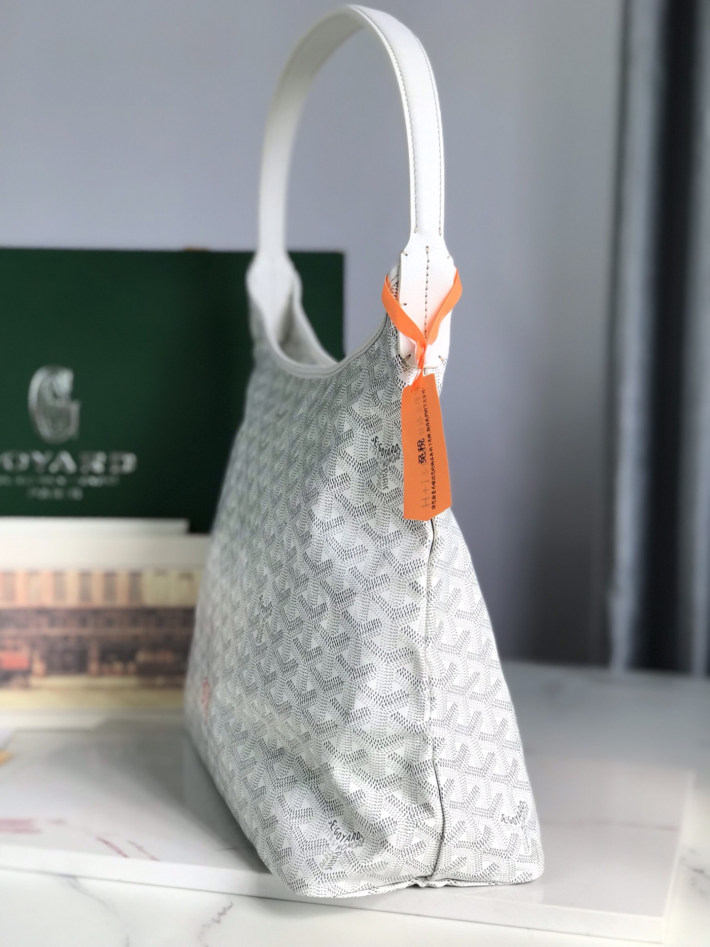 Goyard Bohemme Hobo Bag White Women's Tote Bag White