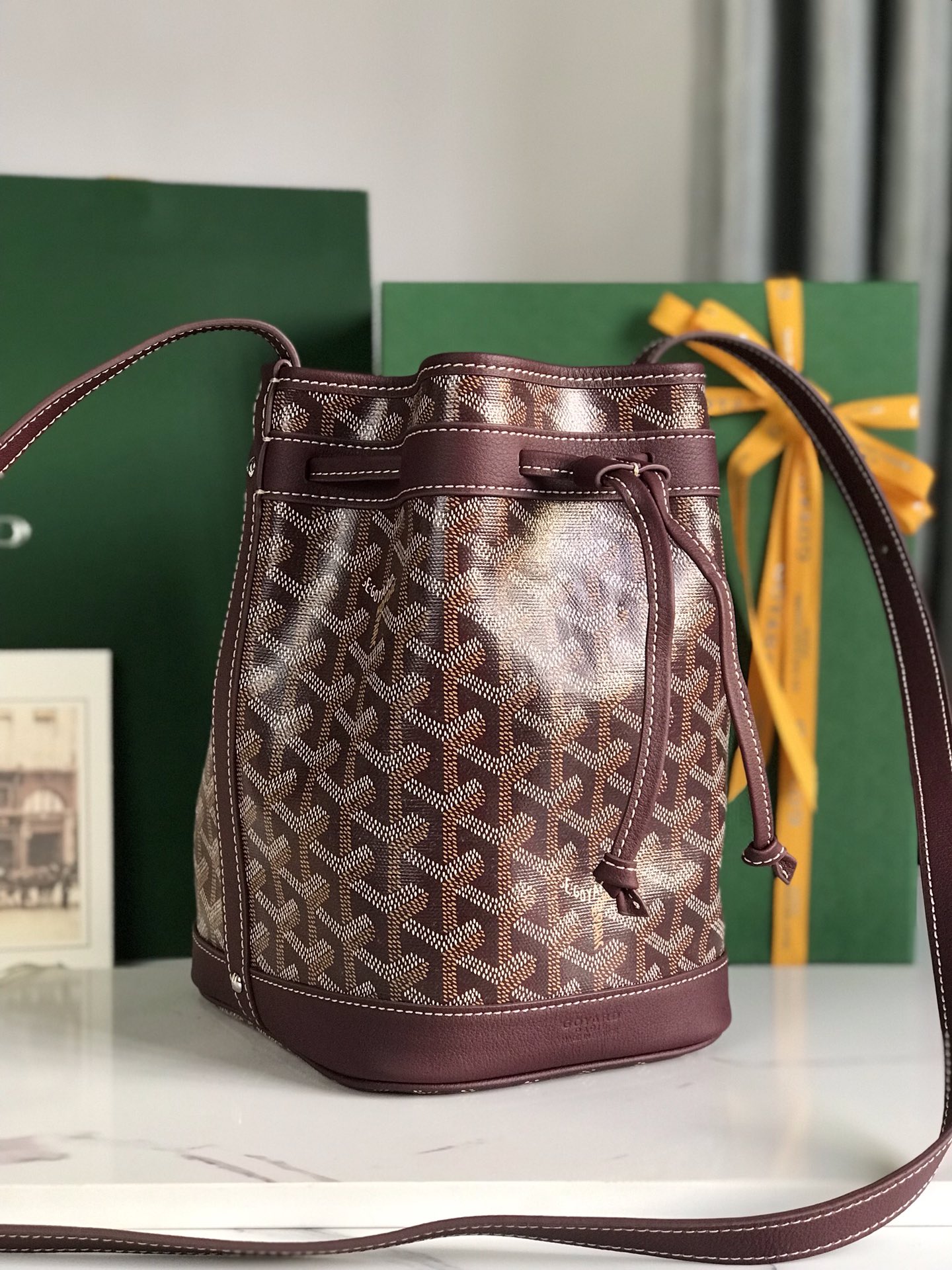 Goyard brown Goyardine Coated Canvas and Leather ...