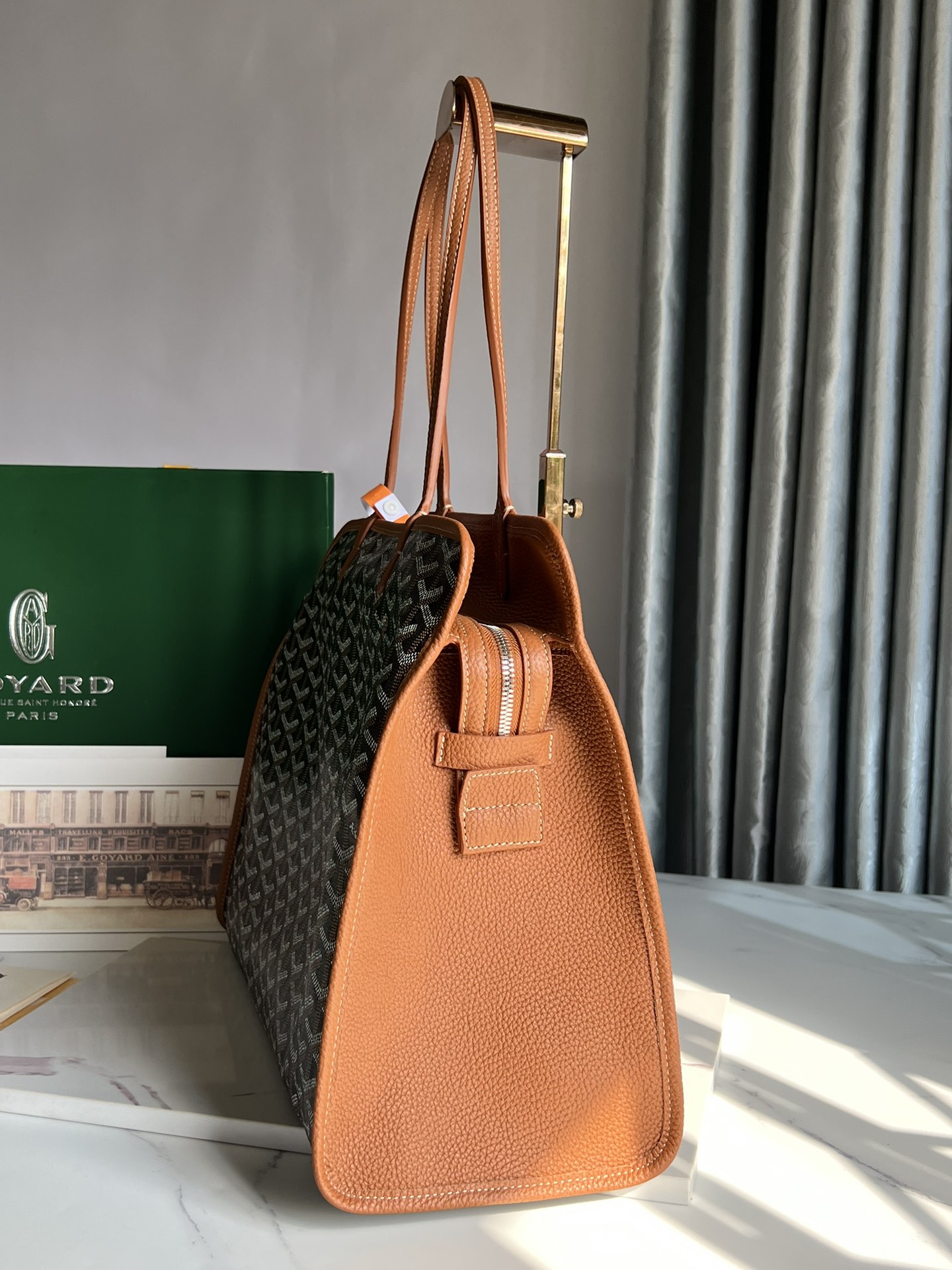 Goyard Brown Goyardine Coated Canvas and Leather