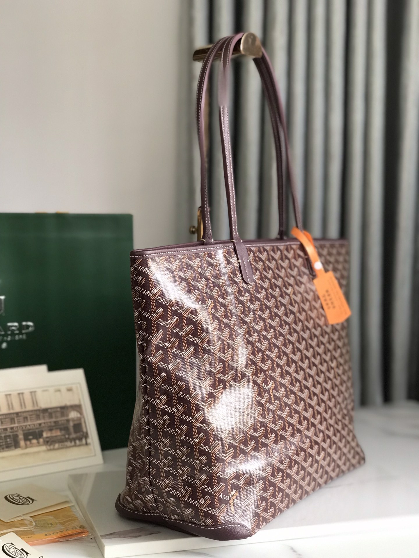 Goyard brown Goyardine Coated Canvas and Leather Saint Louis