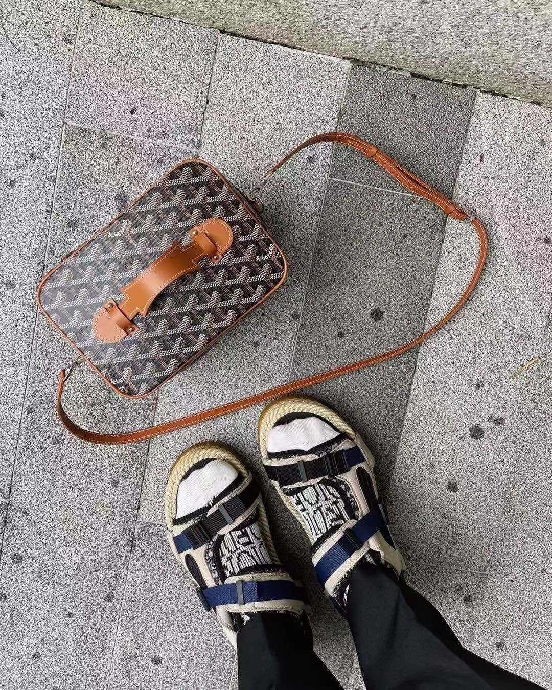 Goyard Brown Goyardine Muse Vanity Case Cloth Cloth