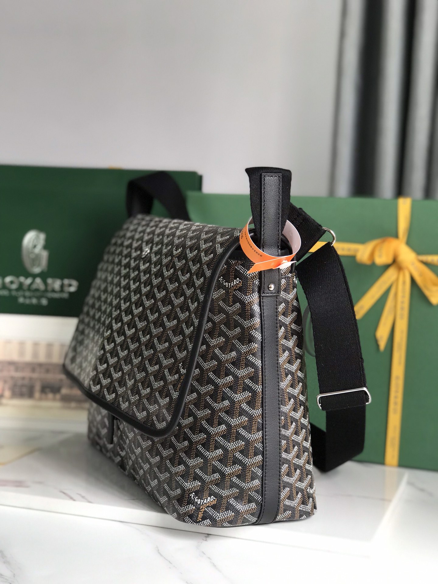 Goyard Capetien Messenger Bag Coated Canvas Black