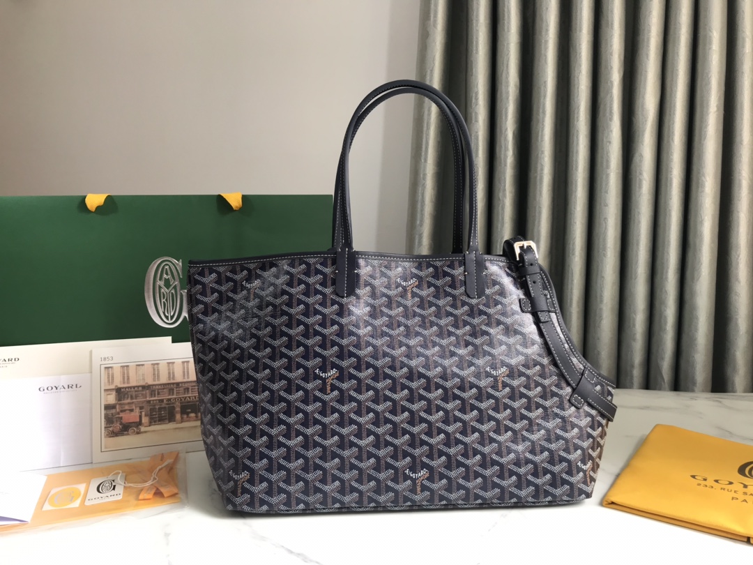 Goyard Chien Gris Pet Carrier Tote Coated Canvas