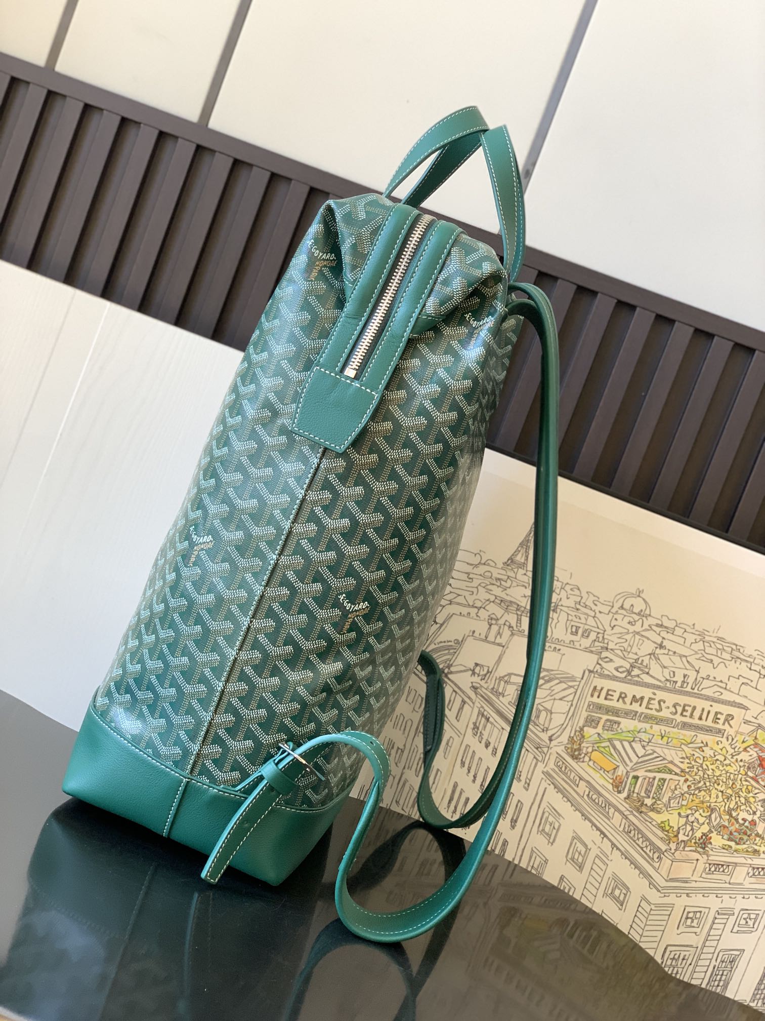 Goyard Cisalpin Backpack Coated Canvas Green 2974391