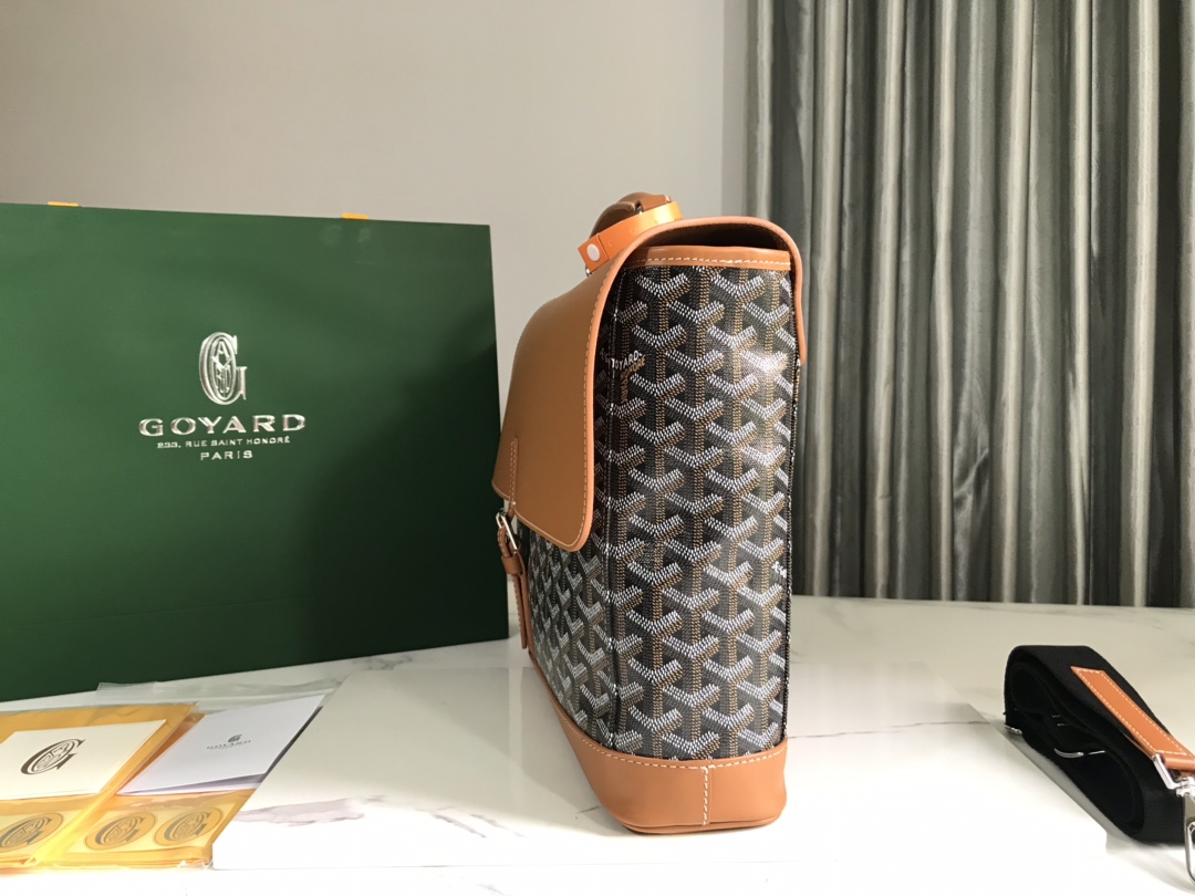 Goyard Citadin Messenger Briefcase Coated Canvas brown