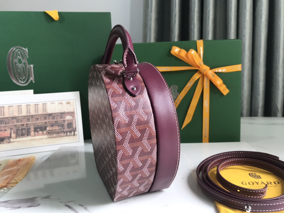 GOYARD Goyardine Alto Hatbox Burgundy