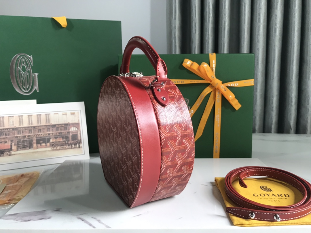 GOYARD Goyardine Alto Hatbox red