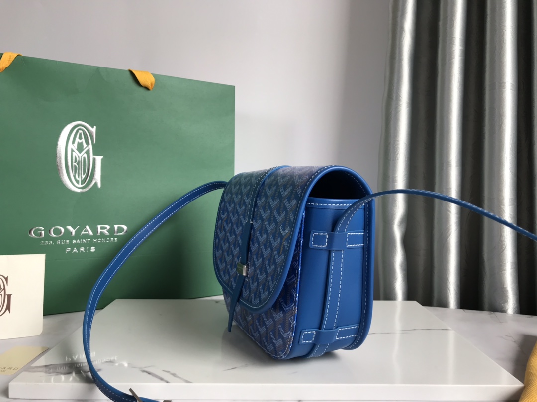 Goyard Goyardine Belvedere II Crossbody Bag w/Tags - Blue