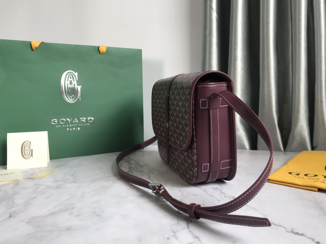 GOYARD Goyardine Belvedere II MM Messenger Bag Bordeaux 752581