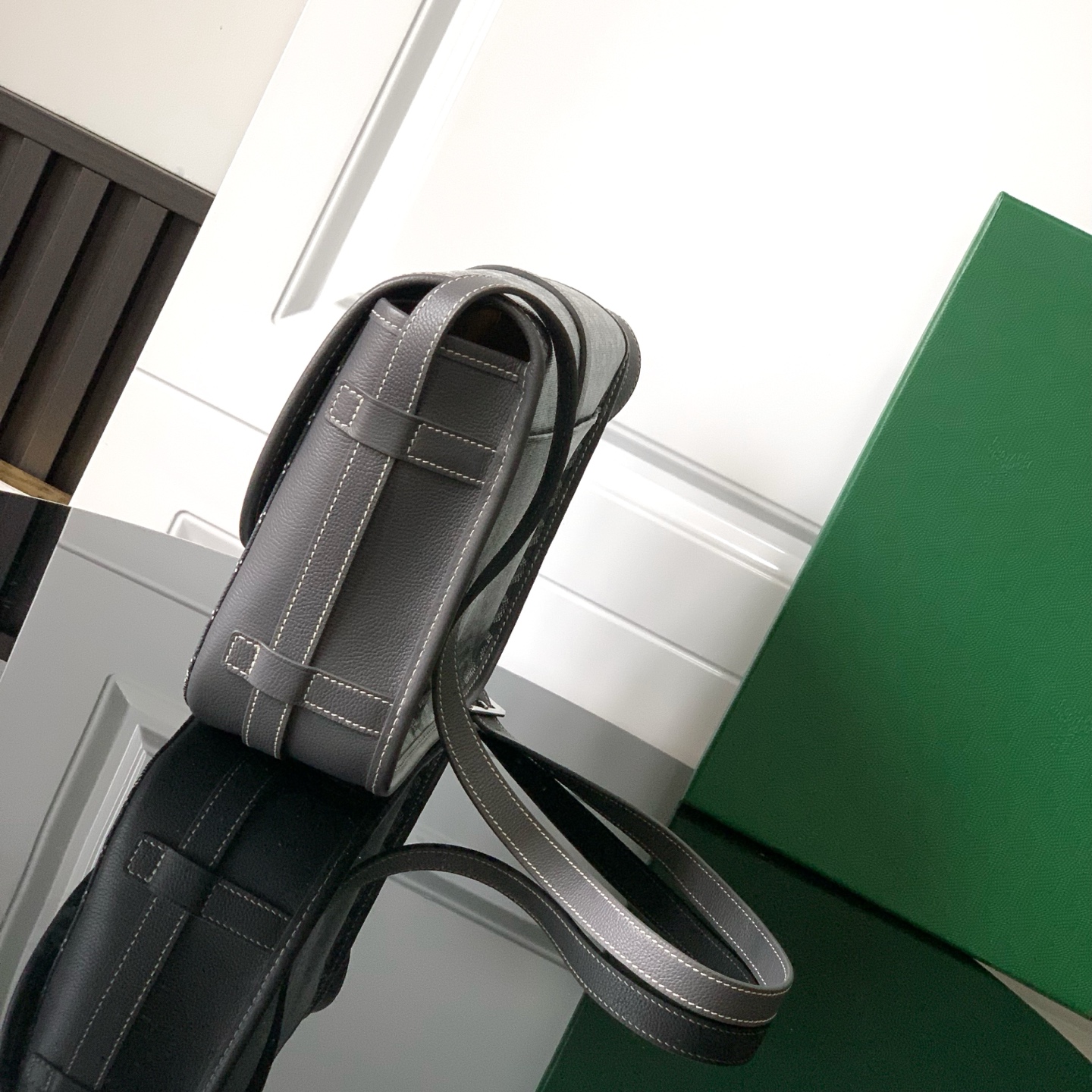 GOYARD Goyardine Belvedere II MM Messenger Bag Grey