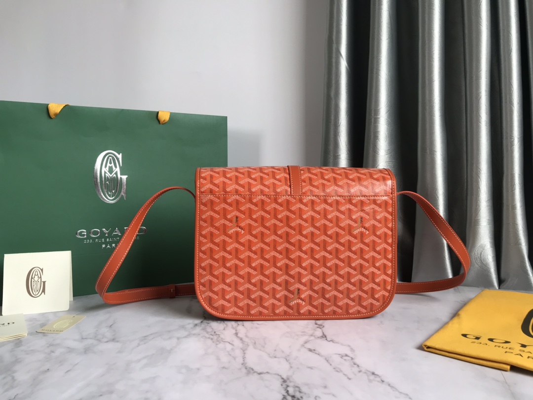 GOYARD Goyardine Belvedere II MM Messenger Bag Orange 516742
