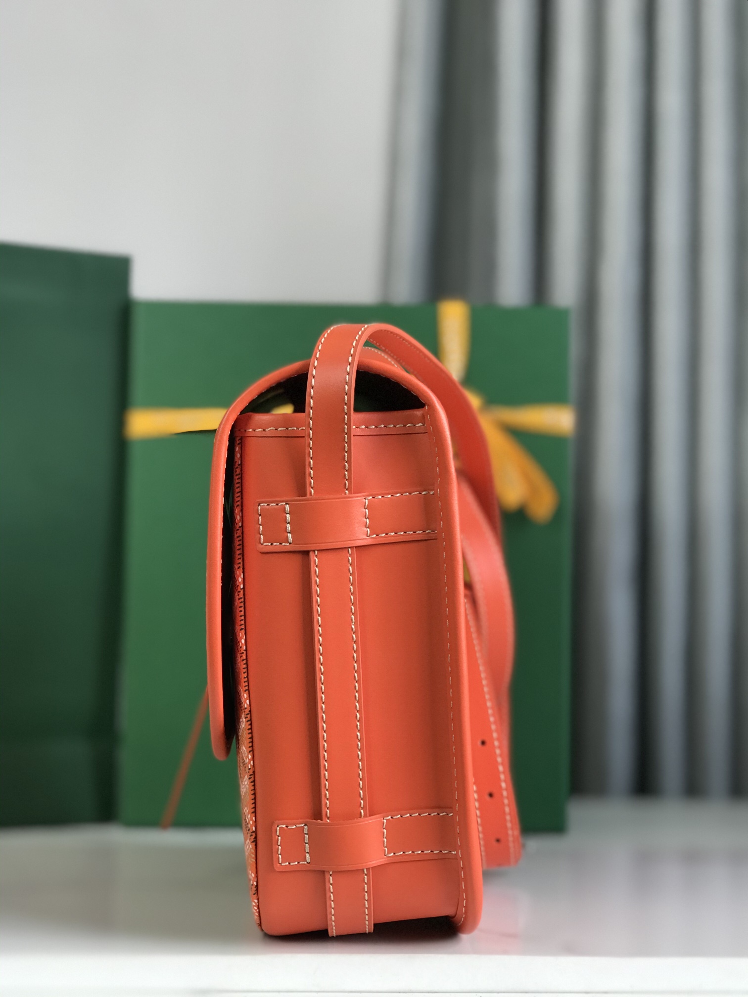 Goyard Goyardine Belvedere II Orange MM Messenger Bag