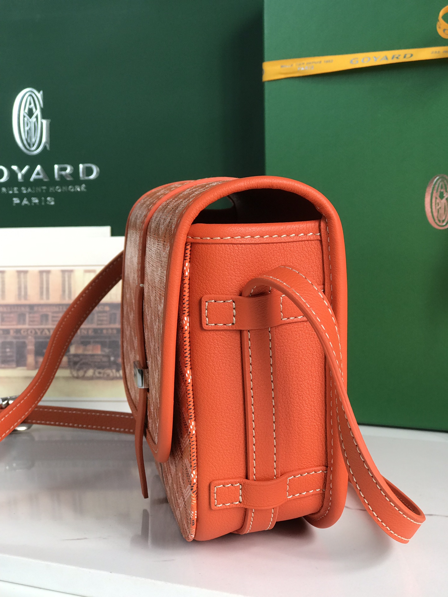GOYARD Goyardine Belvedere II PM Messenger Bag orange