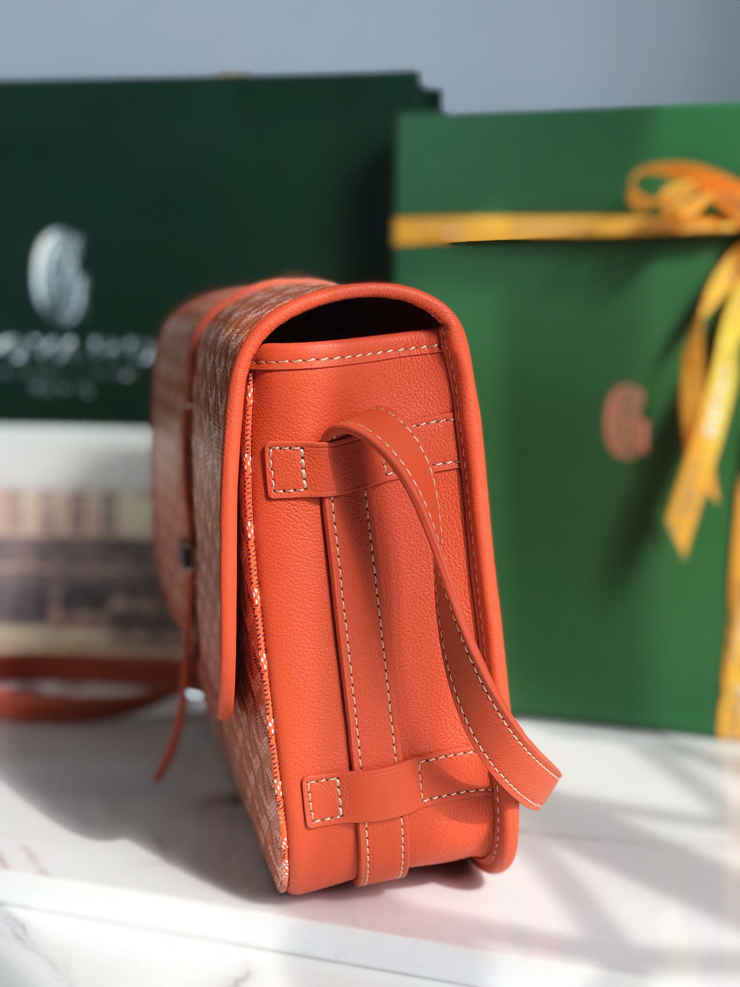 GOYARD Goyardine Belvedere II PM Messenger Bag Orange