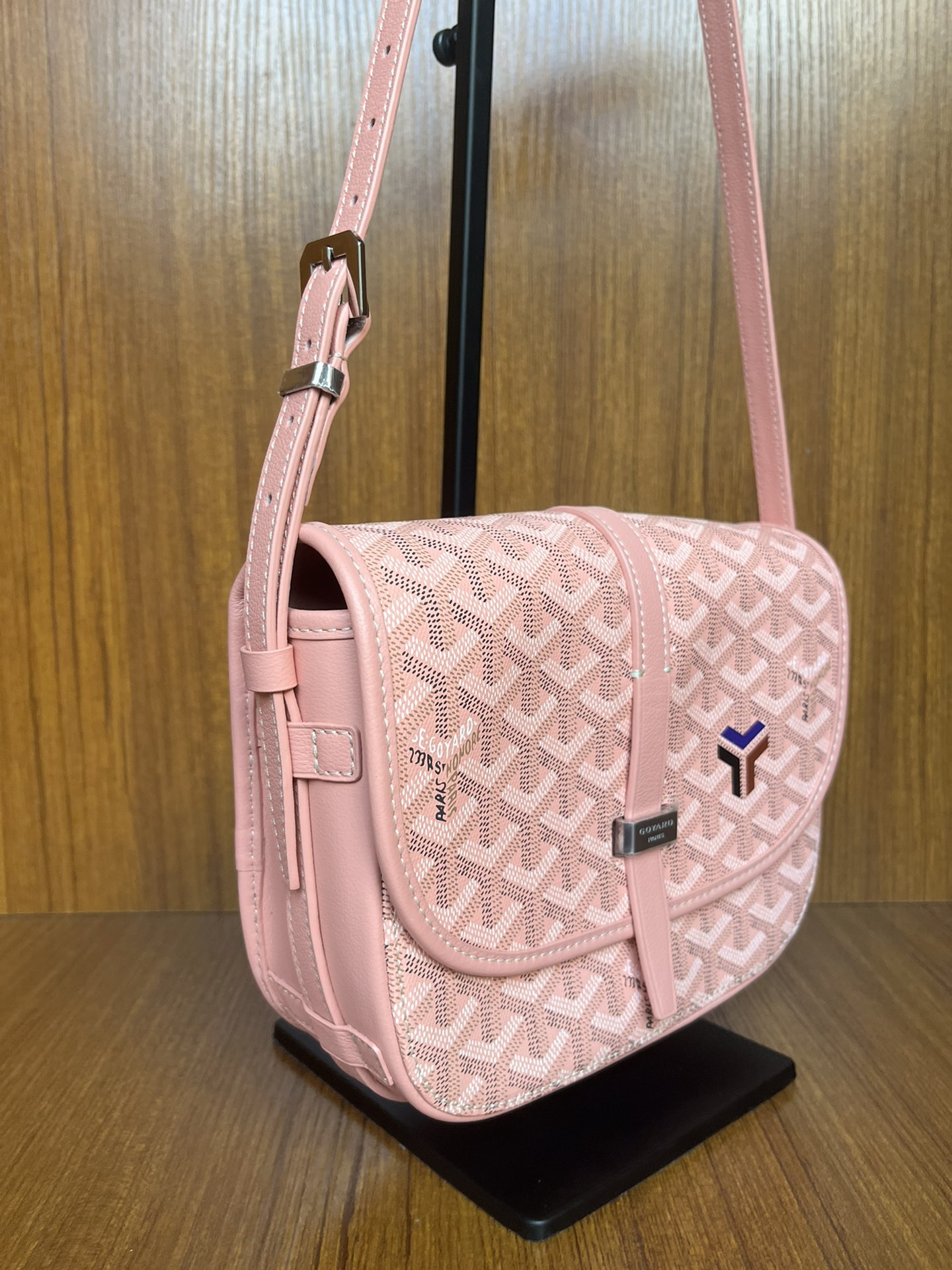 GOYARD Goyardine Belvedere II PM Messenger Bag Pink 1171922