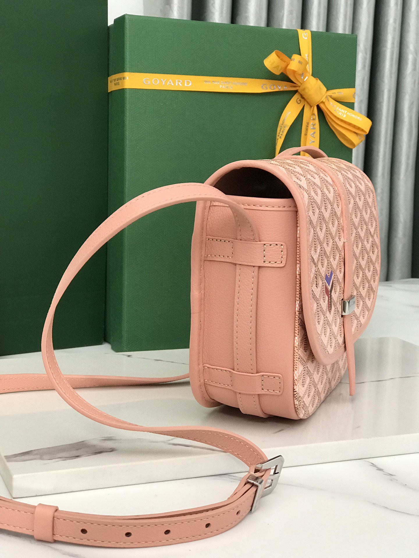 GOYARD Goyardine Belvedere II PM Messenger Bag Pink