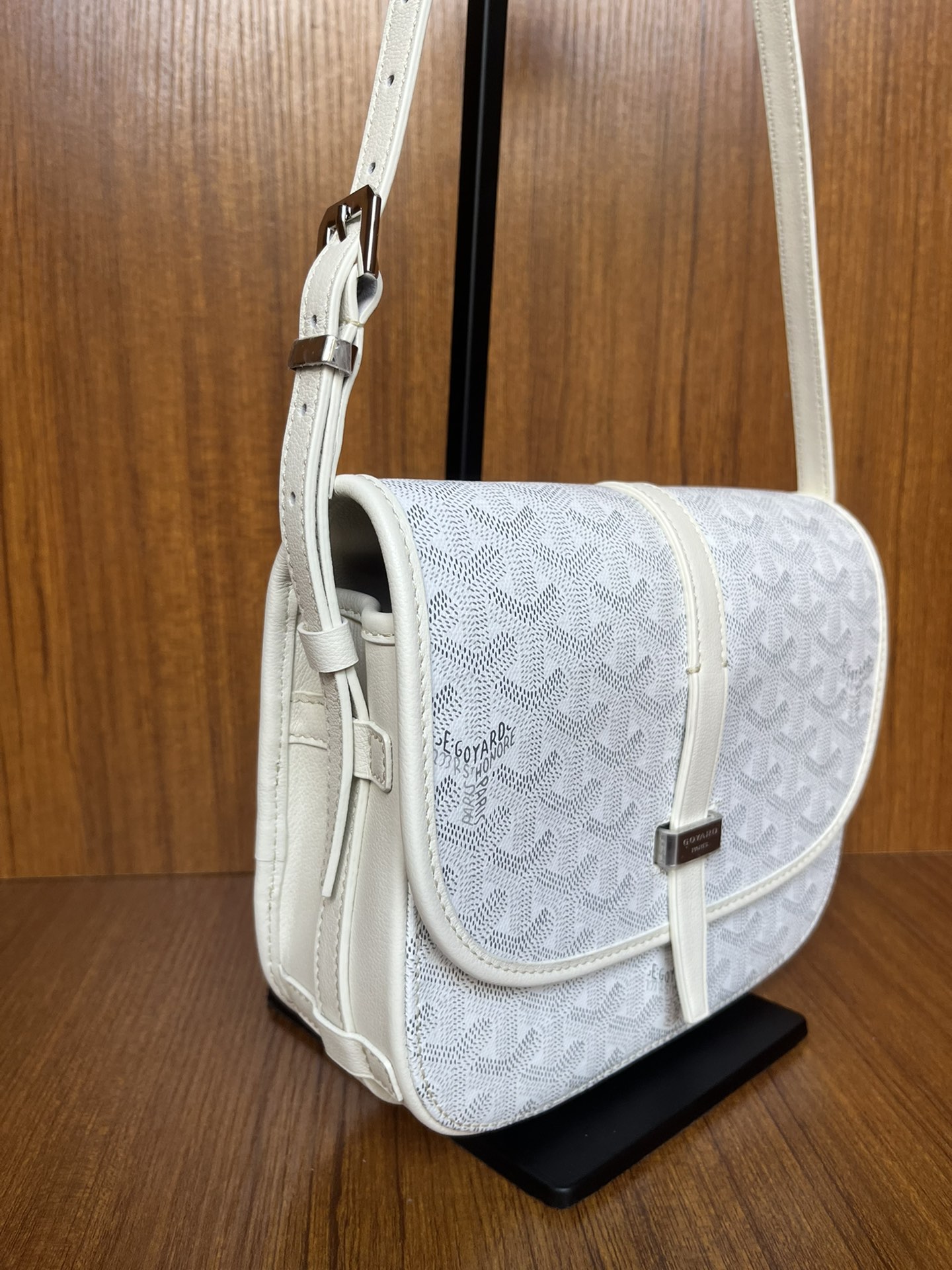 GOYARD Goyardine Belvedere II PM Messenger Bag White