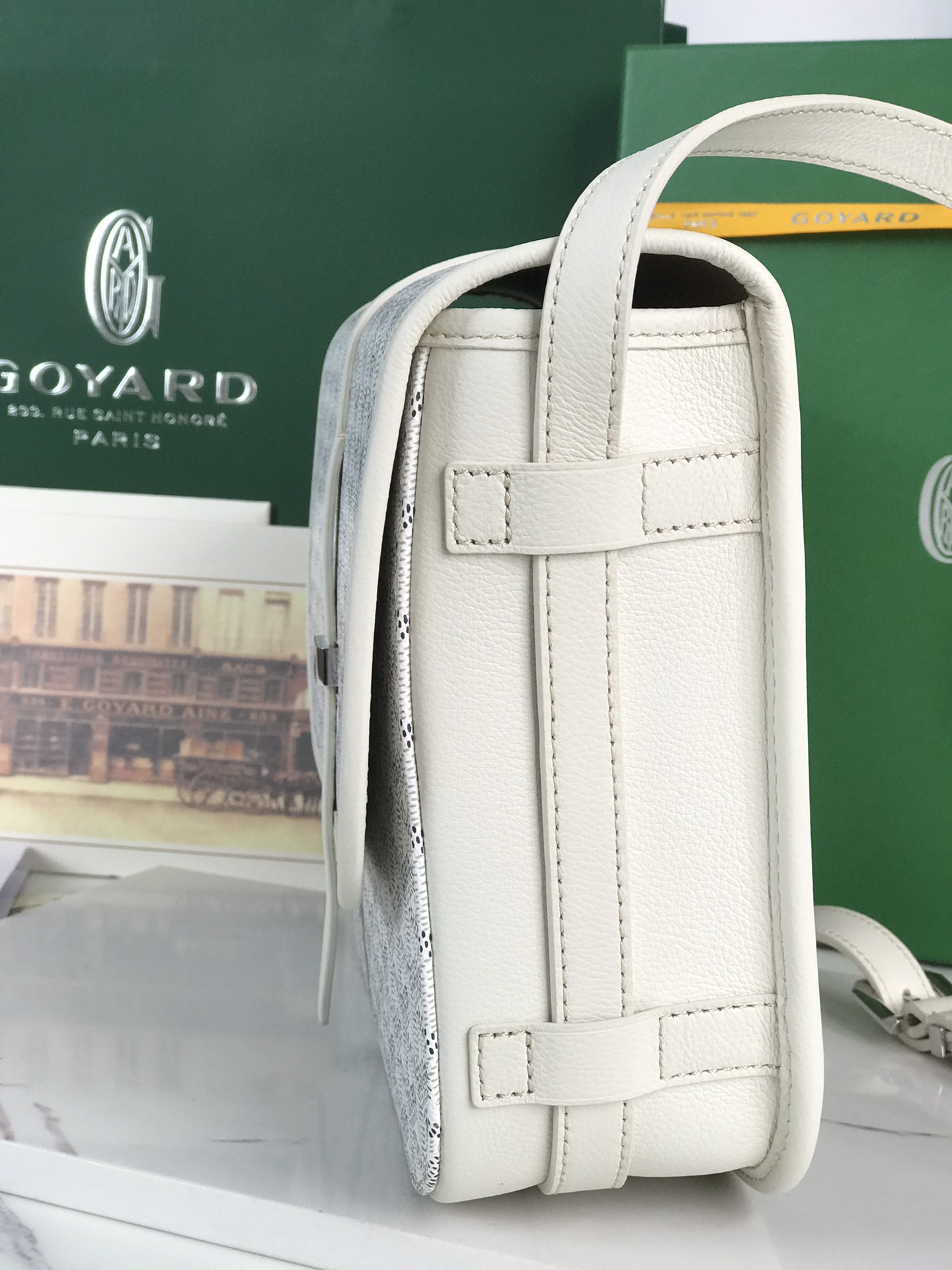 GOYARD Goyardine Belvedere II PM Messenger Bag White