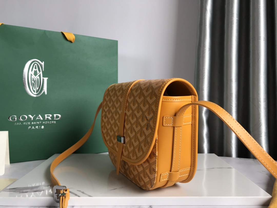 GOYARD Goyardine Belvedere II PM Messenger Bag Yellow