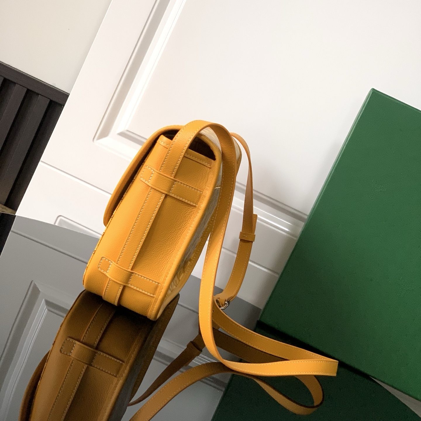 Goyard Goyardine Belvedere II Yellow MM Messenger Bag –