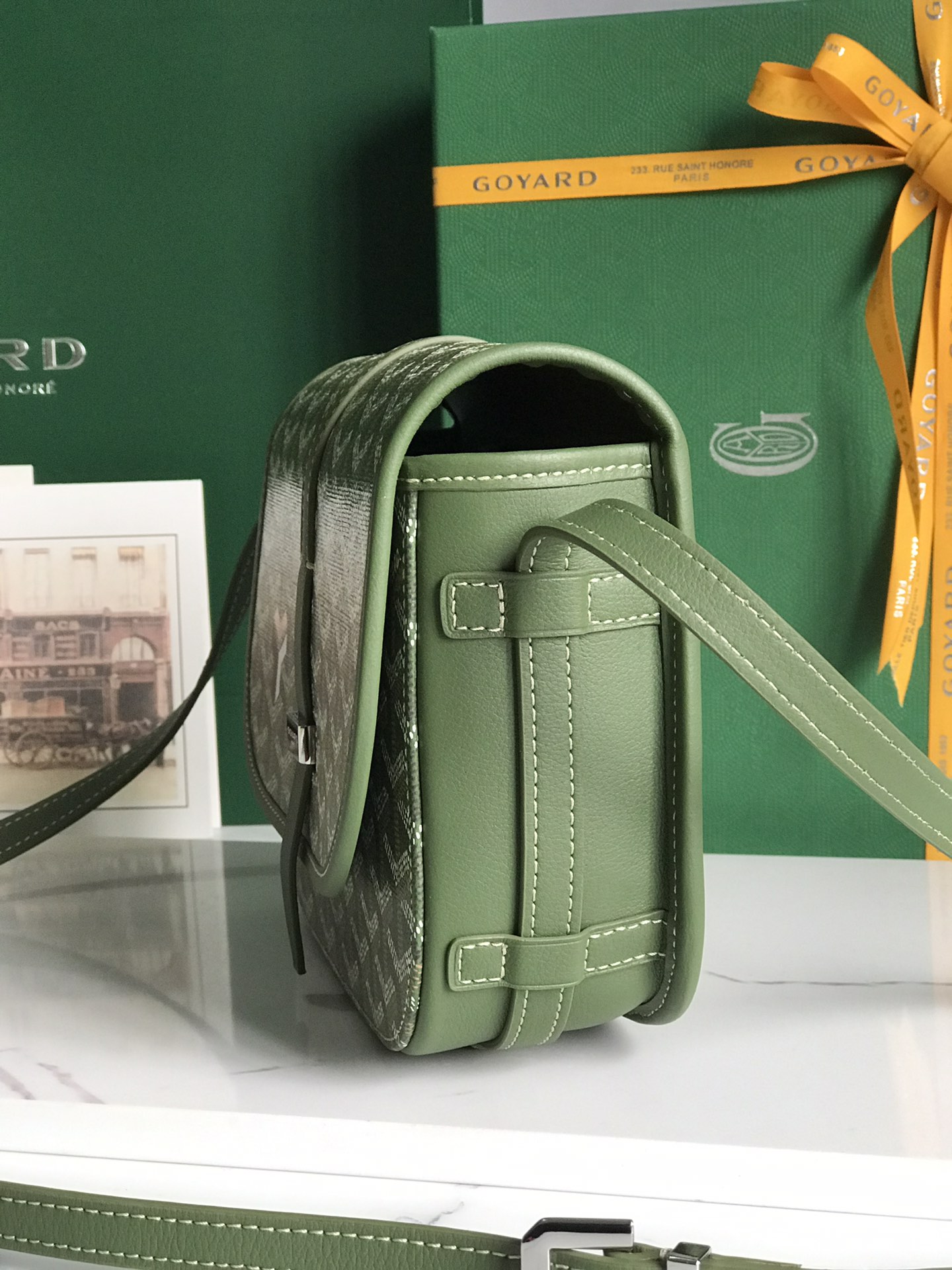 GOYARD Goyardine Belvedere PM Messenger Bag green Kaki
