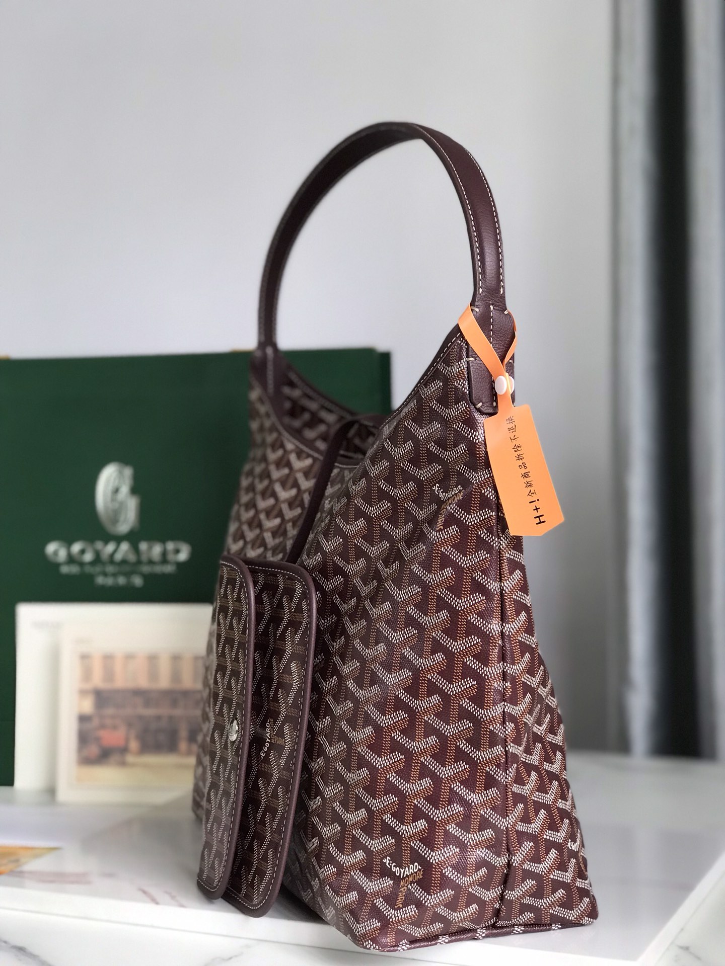 GOYARD Goyardine Boheme Hobo Burgundy 1550354 |
