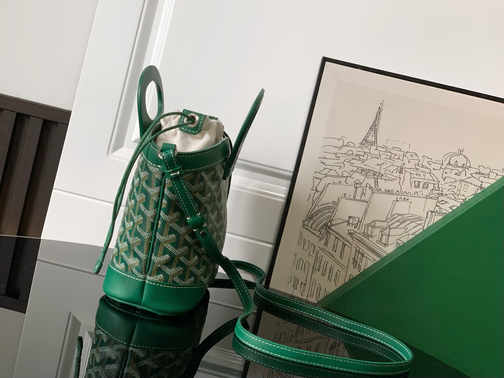 Goyard Goyardine Canvas Green Beluga Mini Bag