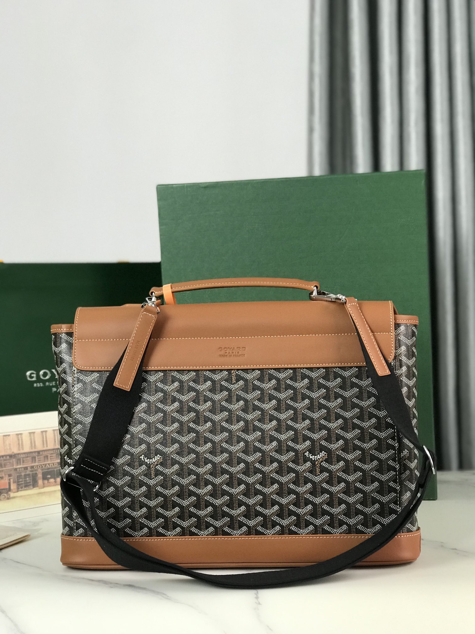 GOYARD Goyardine Citadin Messenger Black Gold 339878 |