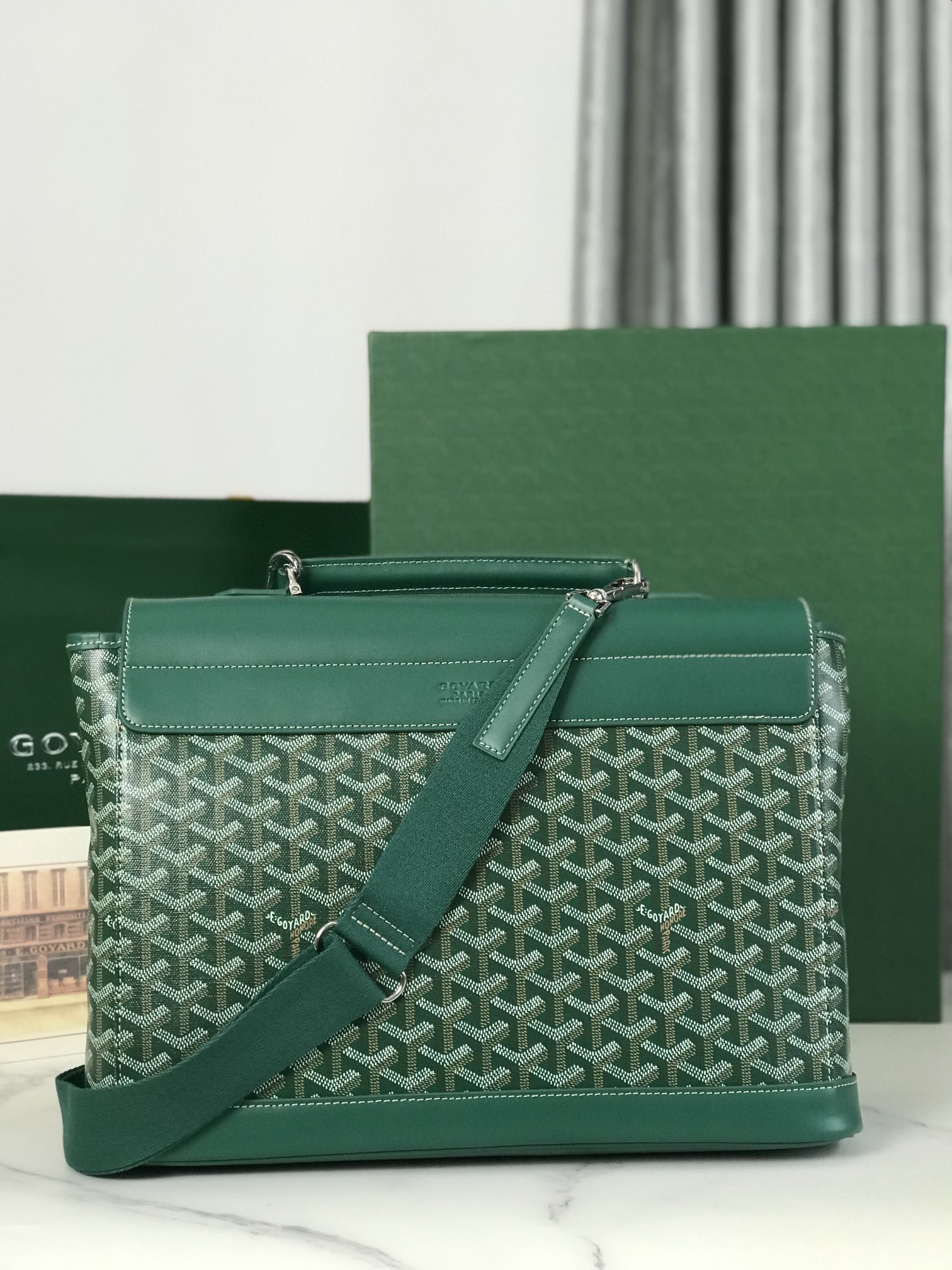 GOYARD Goyardine Citadin Messenger green 339878 |