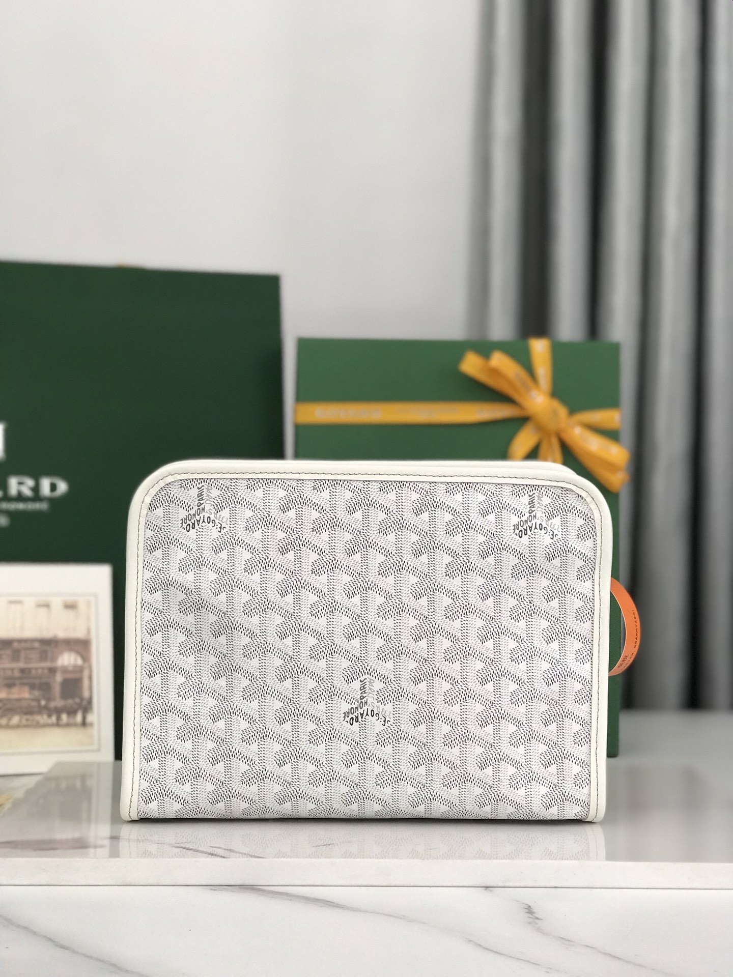 GOYARD Goyardine Jouvence Toiletry Pouch white 1533489