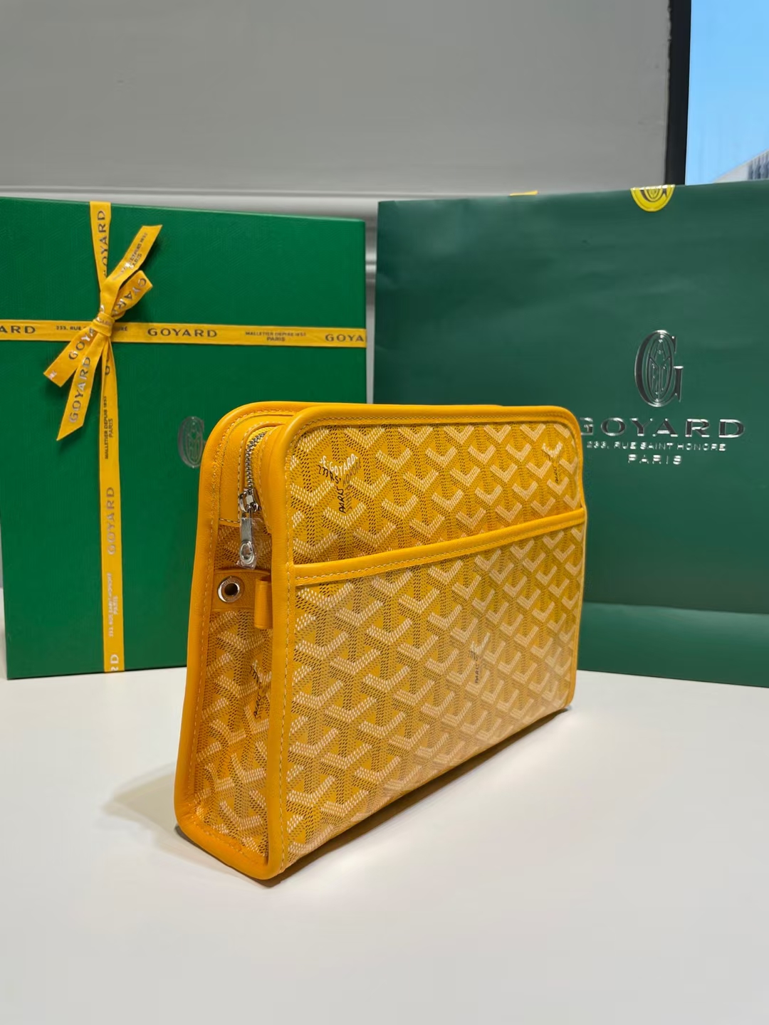 GOYARD Goyardine Jouvence Toiletry Pouch yellow