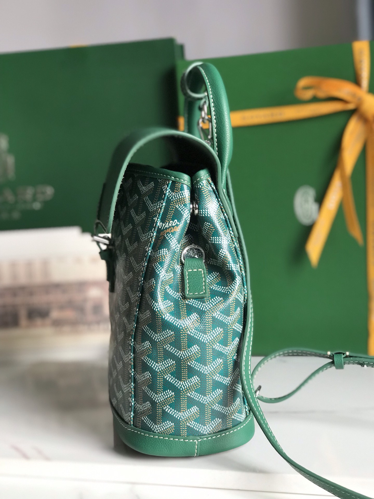 Goyard Goyardine Mini Alpin - Green Handle Bags, Handbags