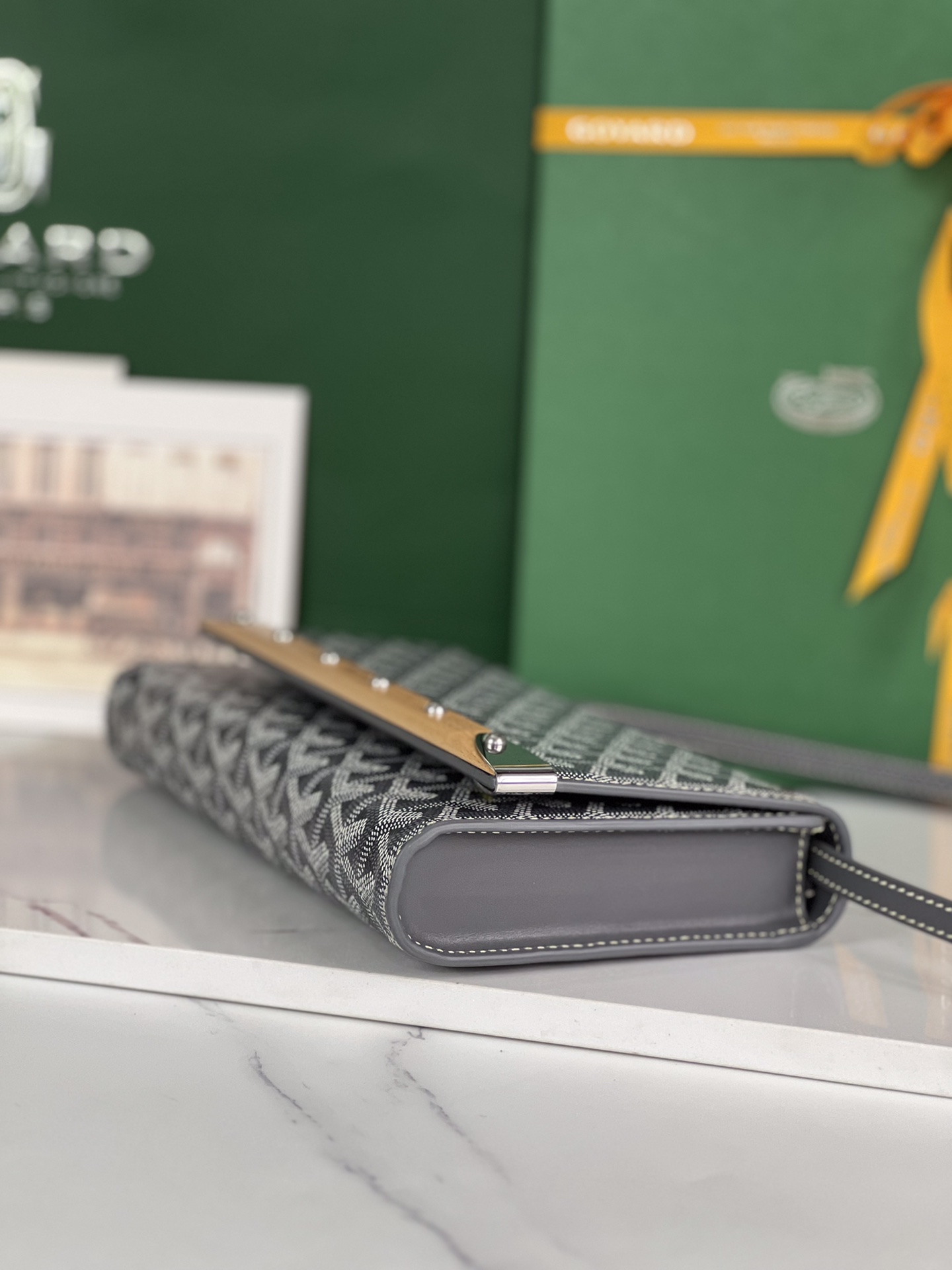 Goyard Goyardine Monte Carlo Bois Clutch - Grey Clutches, Handbags - GOY37593