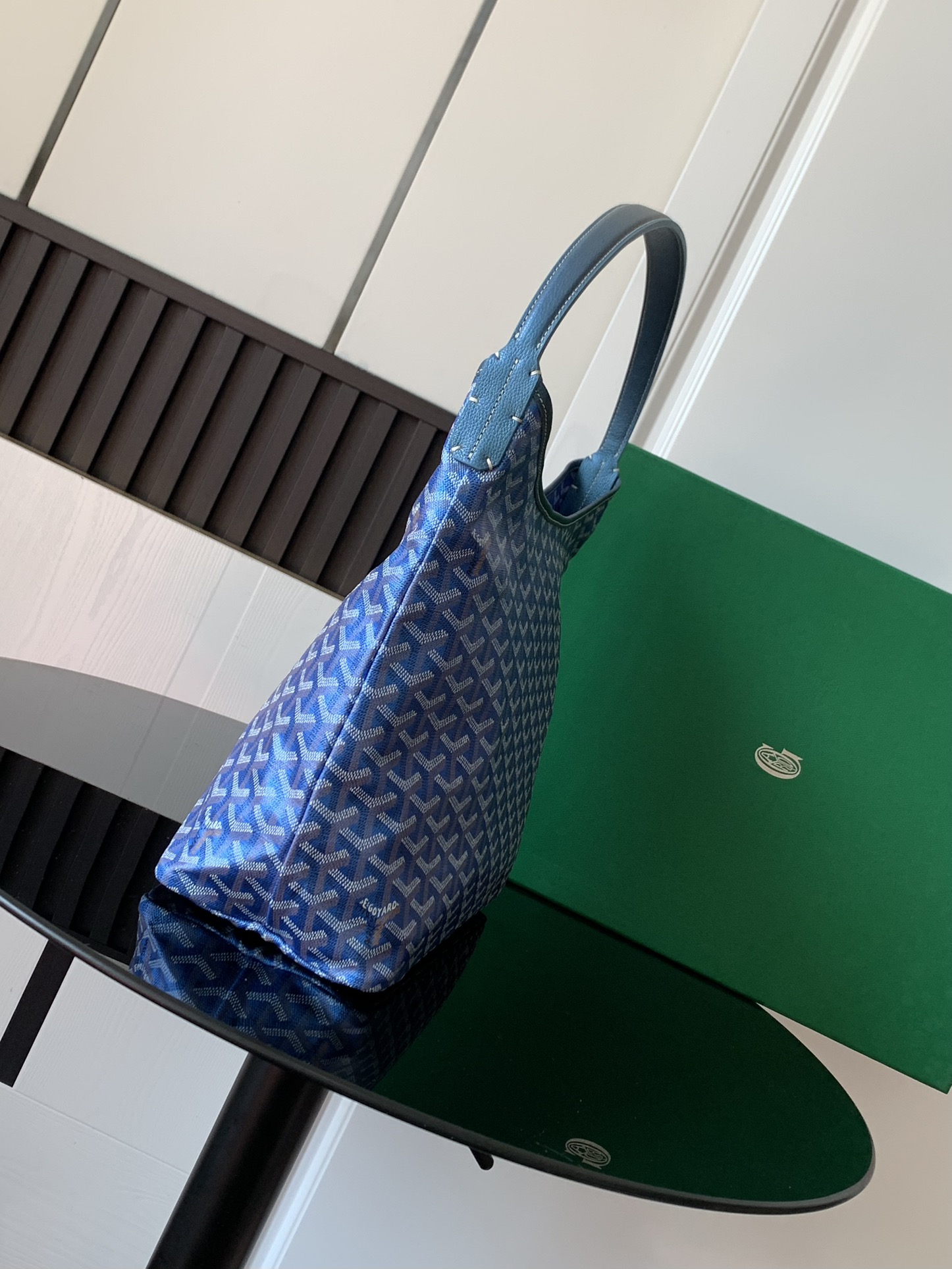 Goyard Goyardine Pearly Blue Boheme PM Hobo Bag ...