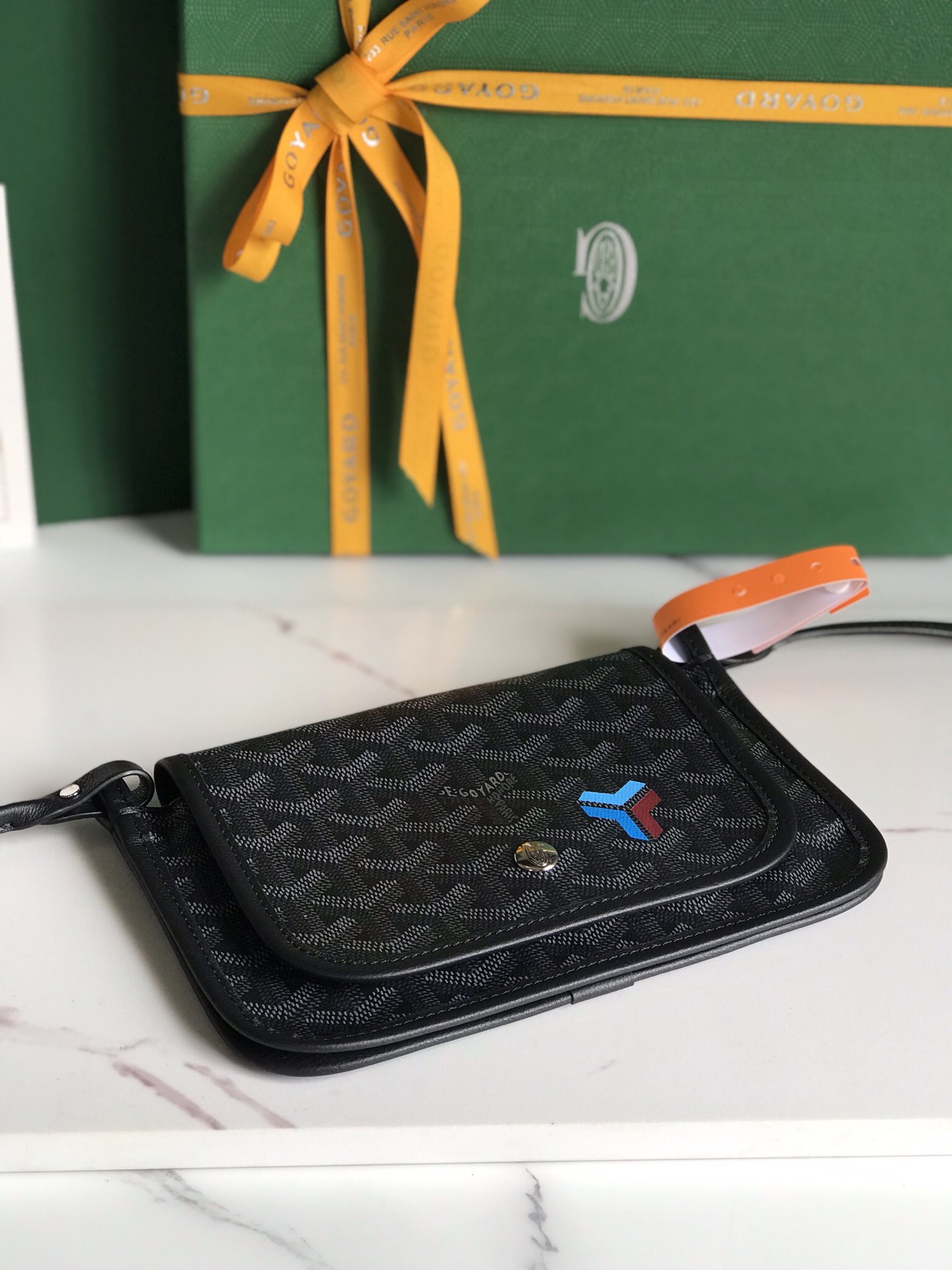 GOYARD Goyardine Plumet Wallet Clutch black