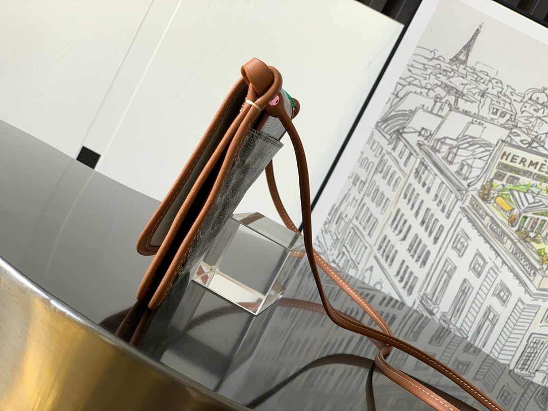 GOYARD Goyardine Plumet Wallet Clutch brown 1051581