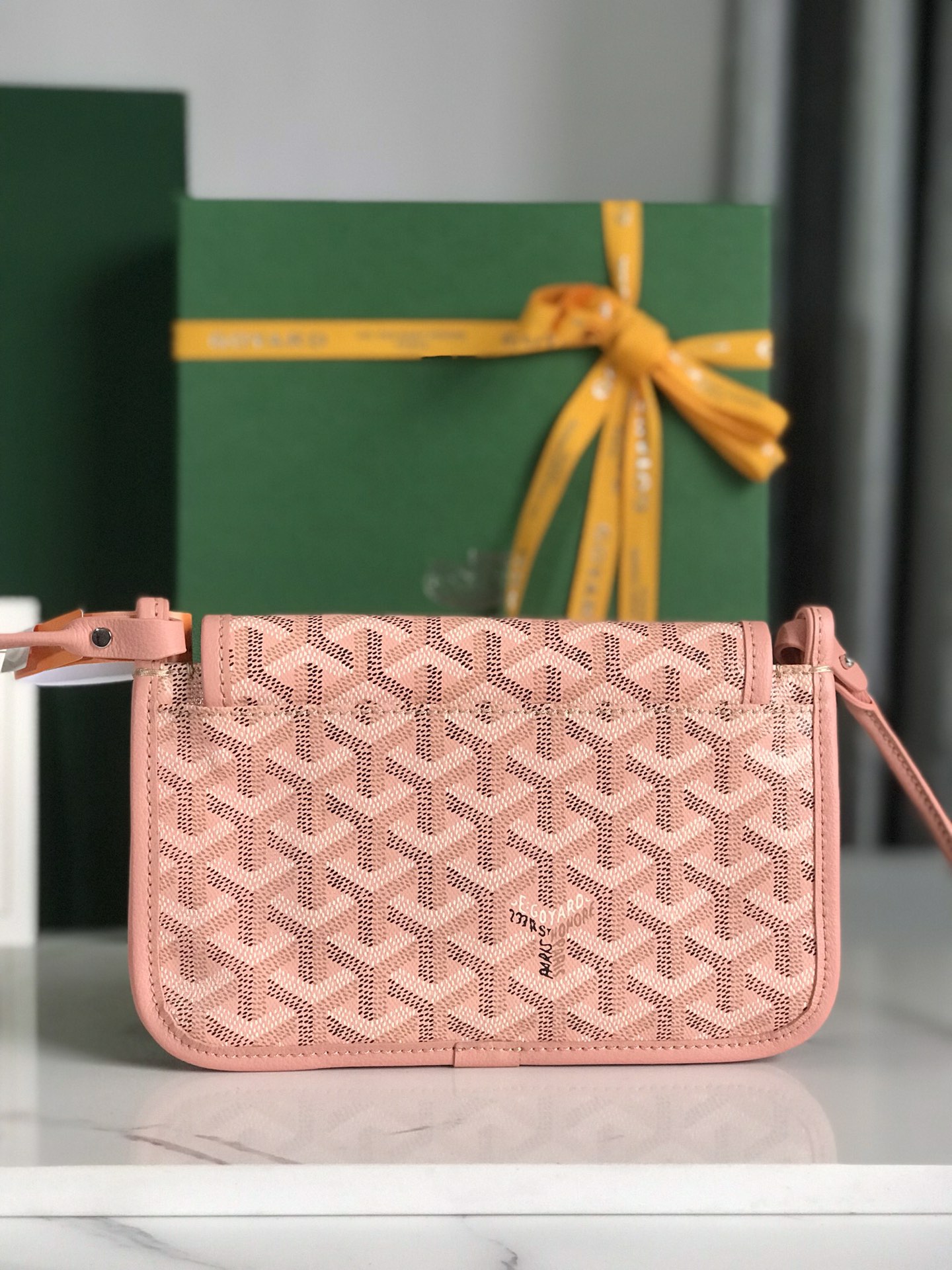 GOYARD Goyardine Plumet Wallet Clutch pink