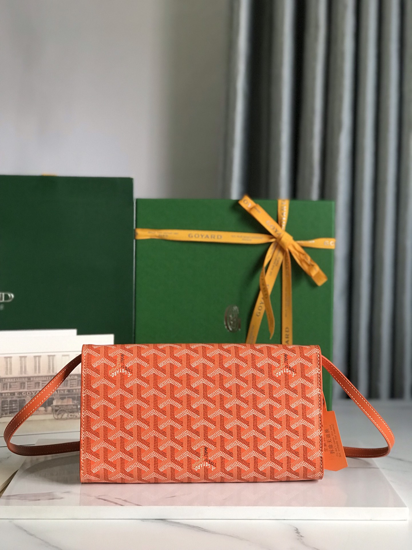 GOYARD Goyardine Richelieu Wallet Orange