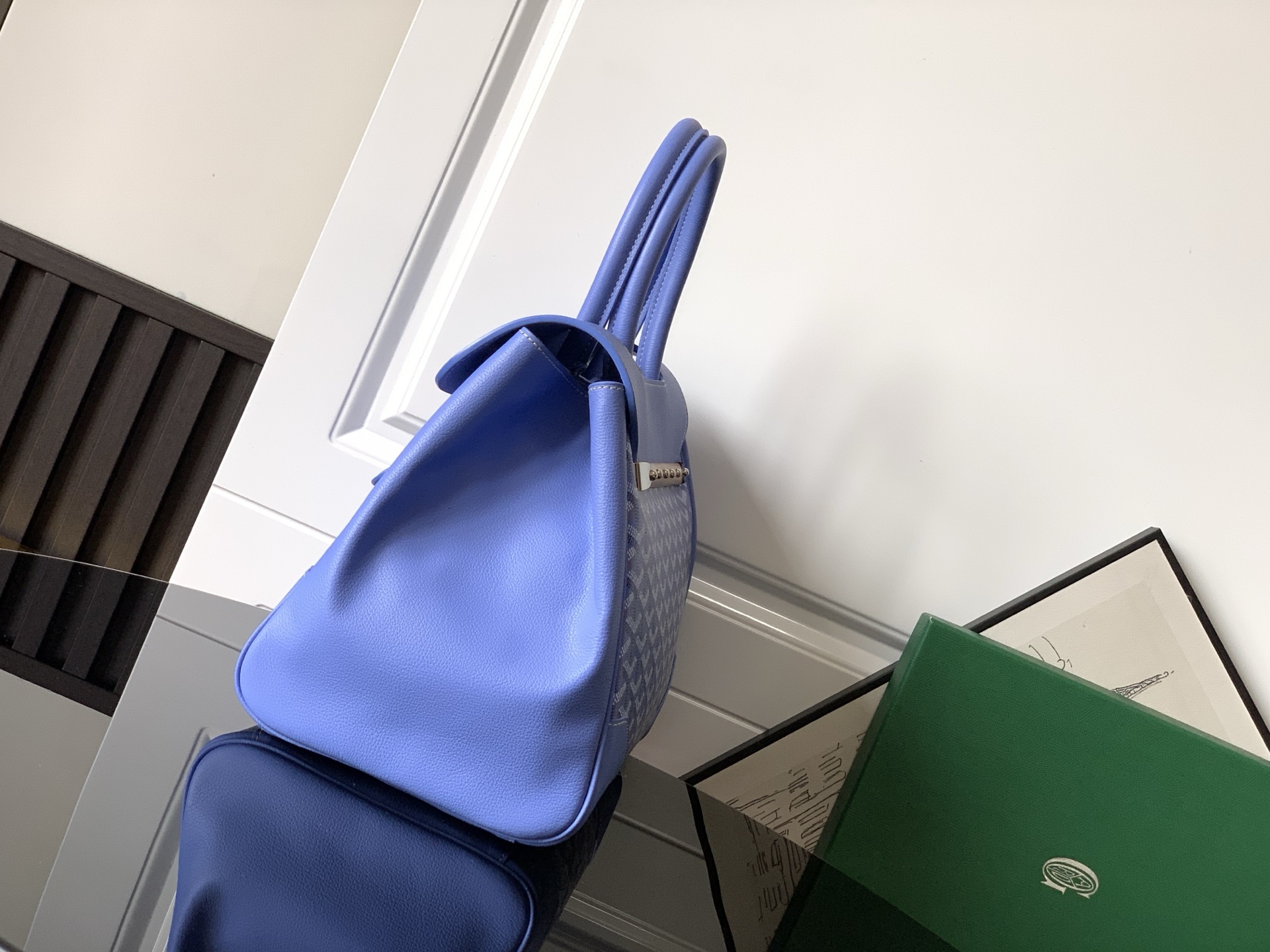 Goyard Goyardine Saigon MM w/ Tags - Blue Totes, Handbags - GOY48369