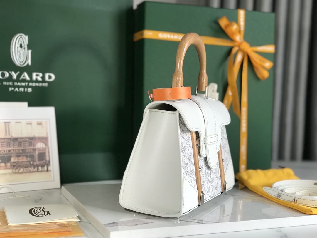 Goyard Goyardine Saigon PM - White Handle Bags, HandbagsMATIGNON  00749