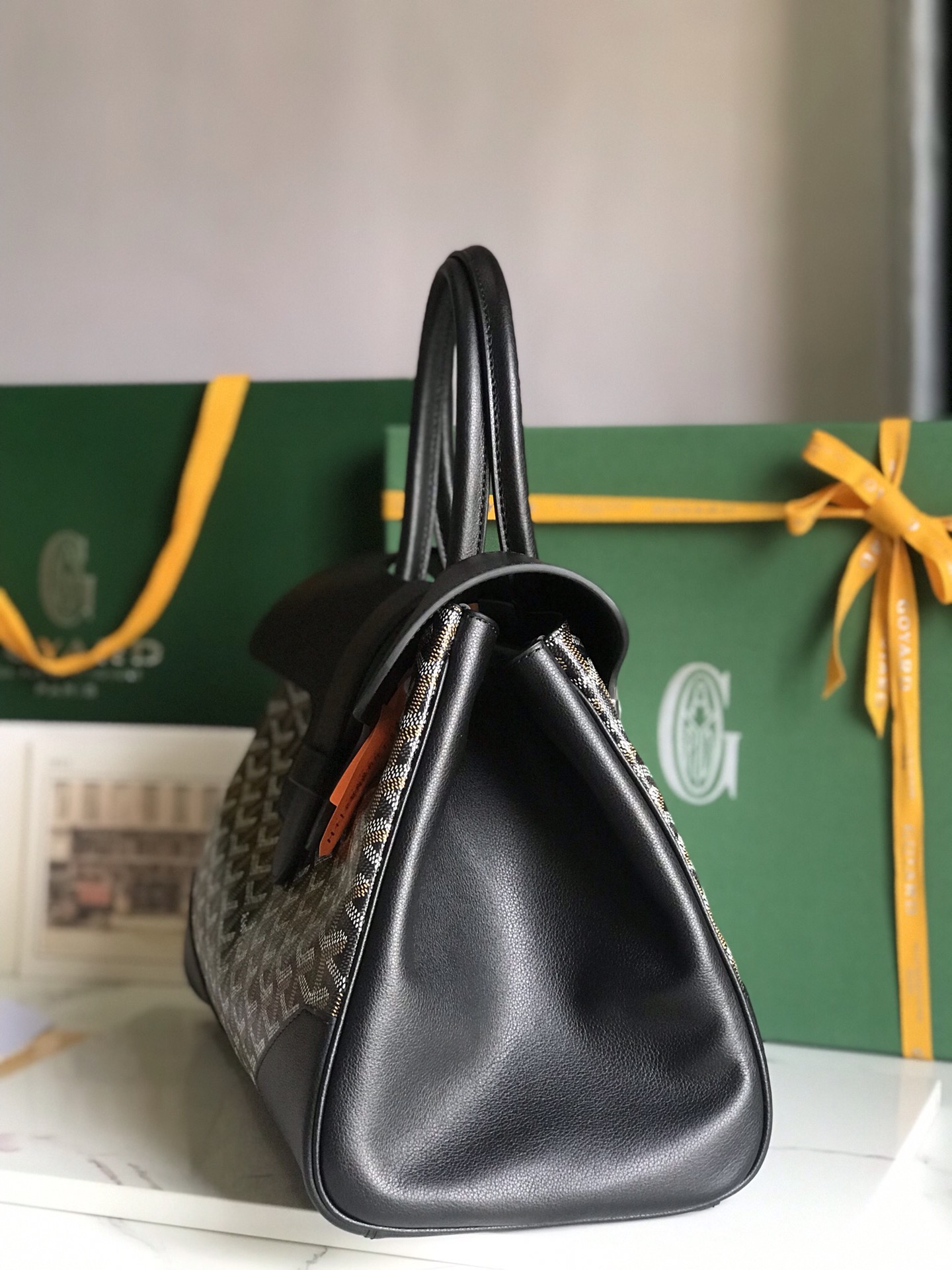 GOYARD Goyardine Saigon Tote Black 1670701